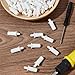 NICENEEDED 100 PCS Shutter Repair Pins, Spring Loaded Replacement Repair Pins, White Plastic Plantation Shutter Louvers Staples for Windows Tools Supplies