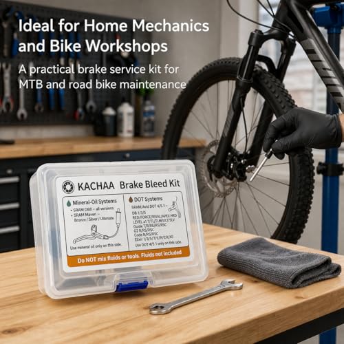 Bike Brake Bleed Kit for SRAM Maven/DB8 DB4 DB6 Mineral Oil & SRAM/Avid DOT 4/5.1 Hydraulic Disc Brakes, Dual-System Bleeding Tool Set, No Brake Fluid Included by KACHAA - Image 6