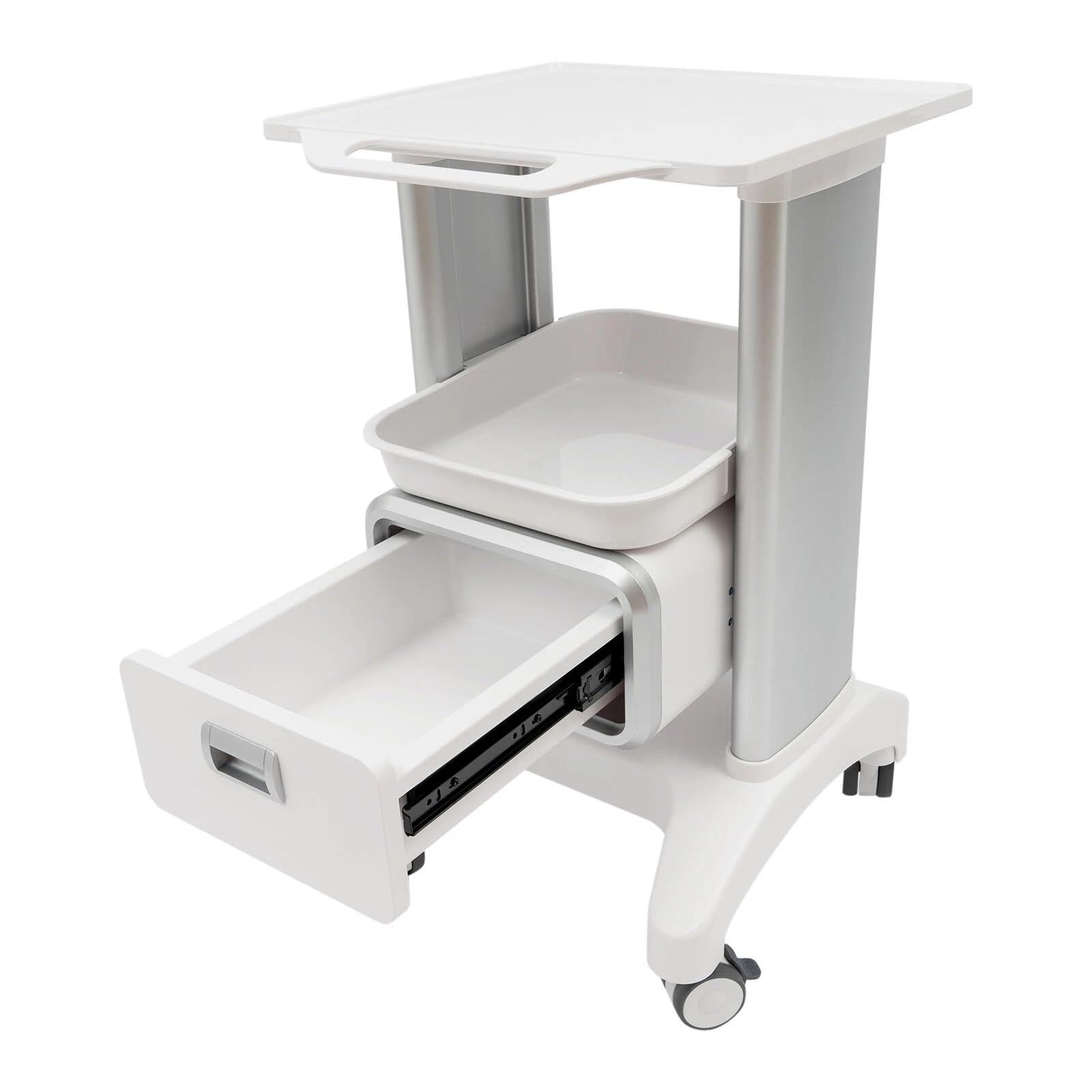 Carrello medico, beauty salon, carrello di servizio su ruote con cassetto, ruote universali, carrelli in ABS, carrelli da lavoro, parrucchieri, carrelli cosmetici, portata 60 kg