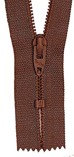 Ohio Travel Bag Closed End Coil Zipper, #2.5, 7 Inch, Brown Finish, Nylon Teeth, 705-7-BRO