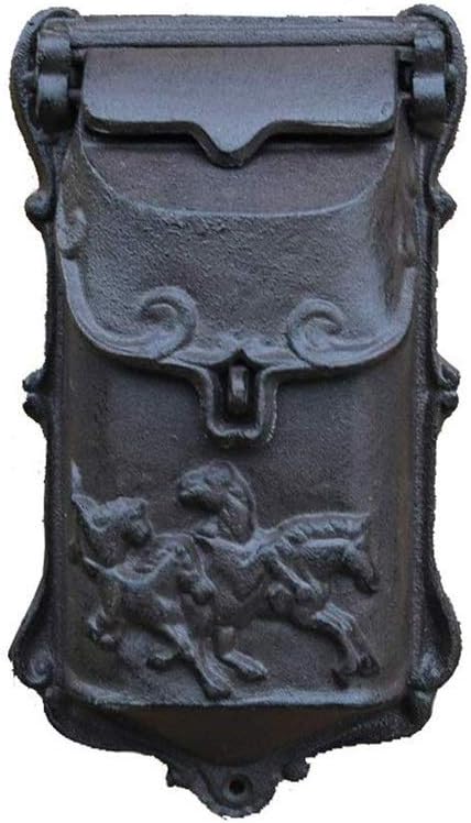 HBJWOV Cast Iron Crafts Retro Old Cast Iron Small Mailbox Mailbox Letter Box Wall Hanging Wall Hanging Garden Decorations