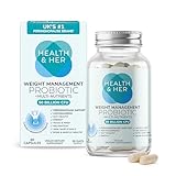 Health & Her Weight Management Probiotics for Women - Perimenopause & Menopause Supplement - Clinically Studied 50bn CFU Probiotics to Support Gut Health, Energy, Mood & Mind, Vegan (60 ct - 1 Month)
