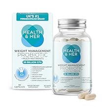 الصحة وإدارة وزنها البروبيوتيك للنساء - مكمل ما قبل انقطاع الطمث وانقطاع الطمث - تمت دراسته سريريًا 50 مليار بروبيوتيك CFU لدعم صحة الأمعاء والطاقة والمزاج والعقل، نباتي 60 قيراط - شهر واحد