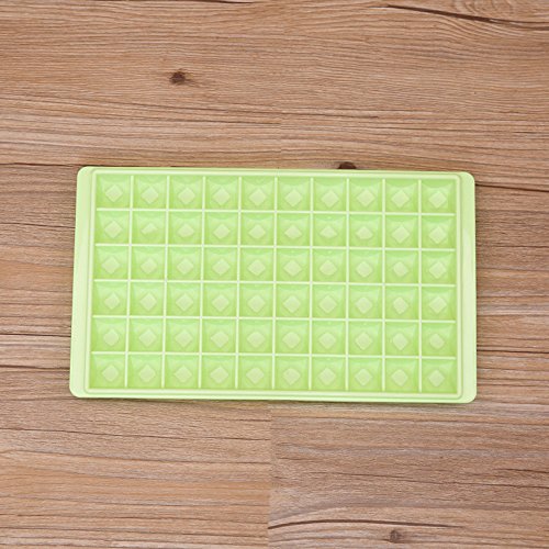 Mziart Easy Release Mini Ice Cube Trays, 60 Diamond Shaped Cubes Maker, Stackable (Pack of 4)
