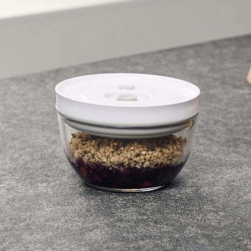 Image of ZWILLING Fresh & Save BOWLS Vacuum Glass Bowl, Small, Airtight Food Storage Container for Meal Prep, Leftovers and Mixing, BPA-Free, Dishwasher Safe