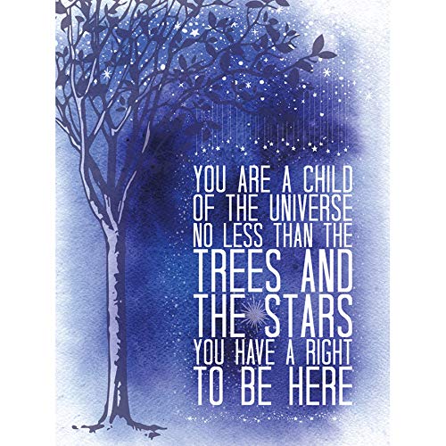 Doppelganger33 LTDQuote Desiderata Stars Child Universe Motivation Art Large Canvas Art Print Poster Wall Decor 18x24 inch