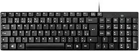 Teclado Com Fio Compacto Conexão USB Cabo de 120cm Resistente Água Preto Multi (Multilaser) - TC193