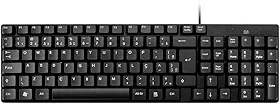 Teclado Com Fio Compacto Conexão USB Resistente Água Preto Multi - TC193