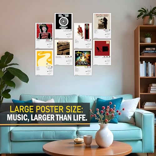 Image of Flybuy Hub Bruno Mars Wall Posters 8x12 inch (A4 Size) Included Self Adhesive on Back Wall Decor Posters Wall Art For Bedroom, Living room, Office, Dining Room