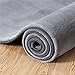 Produktbild Bedsure Teppich Kurzflor Wohnzimmerteppich flauschig - Bettvorleger für Wohnzimmer & Schlafzimmer, Teppiche modern Design rechteck, Shaggy Carpet in Größe 160x230, Grau