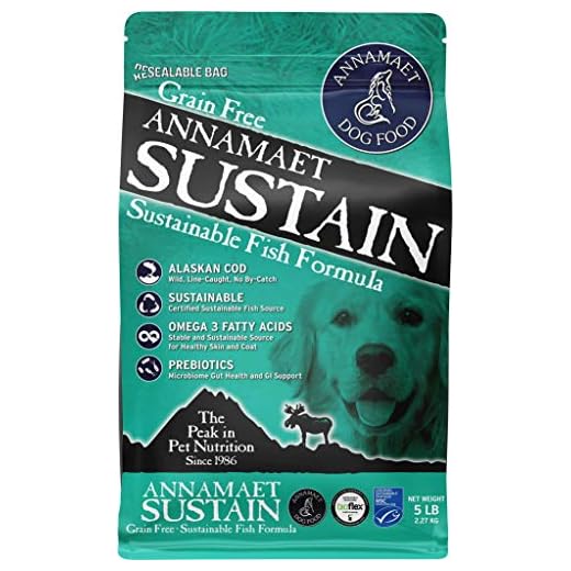 Annamaet Grain-Free Sustain Formula Dry Dog Food, (Line-Caught Cod & Free-Range Turkey), 5-lb Bag