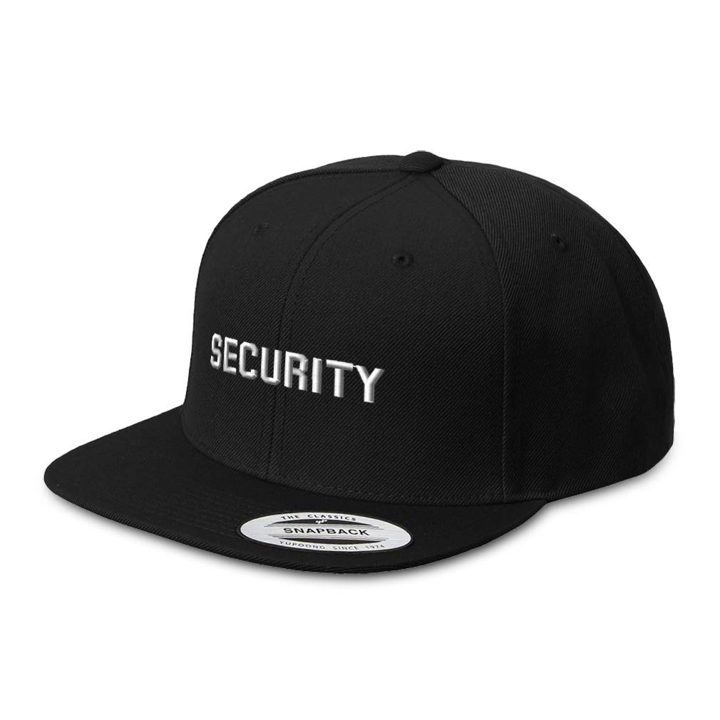 Speedy Pros Snapback Hat for Men Flat Brim Hats Professional Security Guard A Embroidered Flat Bill Hat Acrylic