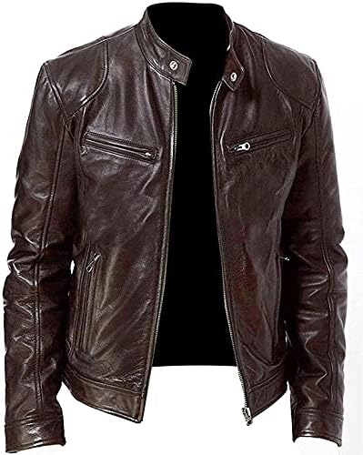William Jacket - Cafe Racer Vintage Motorcycle Retro Moto Racer Real Leather Jacket Collection (Cafe Racer Rider Brown Leather Jacket, XL, x_l)