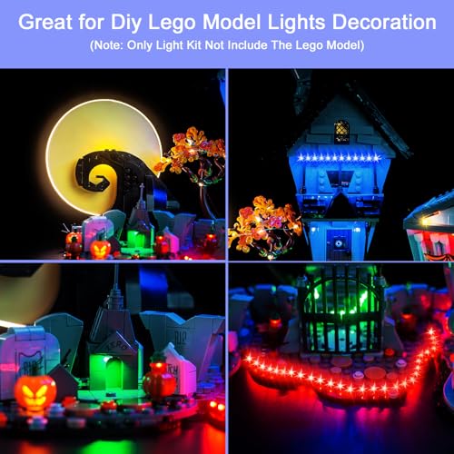 Hilighting Led Light Kit Compatible with Lego Disney Tim Burton's Christmas 21351 Building Set, RC Version, Gift Idea for Adult Builders and Fans (Model Not Includd) by Hilighting - Image 3