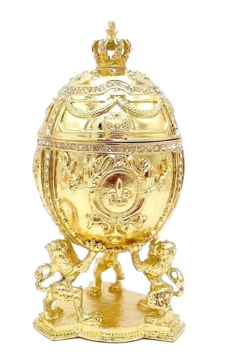Boîte à bijoux œuf de Fabergé Pierre Lorren, protégez vos bijoux avec de l'or