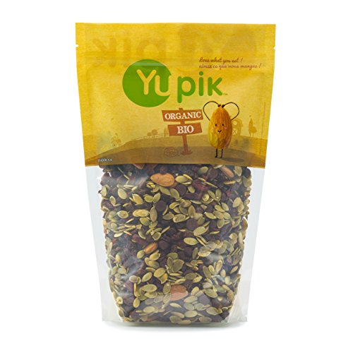 Yupik Organic Trek Trail Mix, 2.2lb, A mix of almonds, pumpkin seeds, raisins, cranberries, dark chocolate chips