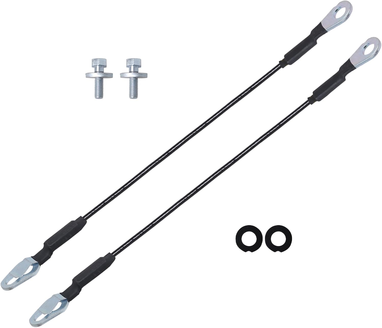 25838260 Tailgate Cable Strap with Bolt Fit for 2007-2016 Chevy Silverado | Replace 11609938 Rear Tailgate Cables Straps Replacement Parts for GMC Sierra 1500 2500HD 3500HD (2 PCS)