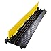 Yescom Cable Ramp Protector 2 Channel Garden Hose Protecitive 22000 Lbs Load Capacity Heavy Duty Speed Bump for Road Driveway Walkway