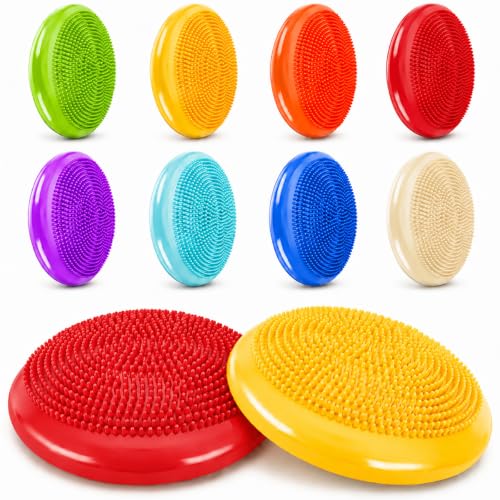 Image of Amylove Wiggle Seat Inflated Wobble Cushion for Sensory Kid | 13 Inch Balance Disc Kids Flexible Seating Exercise Sensory Pad Chair Cushion for Classroom Office School