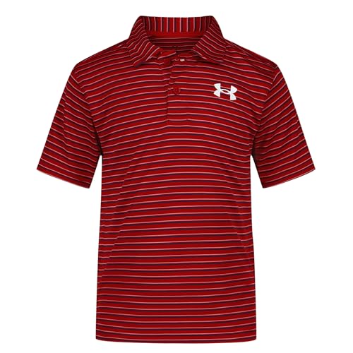 Image of Under Armour Boys' Matchplay Short Sleeve Golf Polo, Lightweight Performance Stretch, Logo Detailing
