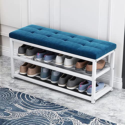 Tabouret de rangement pour chaussures d'entrée compact avec banquette assise