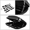 DNA MOTORING Rooftop Cargo Box Carrier Lockable Heavy Duty Car Top Storage Case, Capacity 110 Lbs, 53" L x 34" W x 15" H, 11 17 Cubic Ft.(Textured Black), PT-ZTL-8166-BK