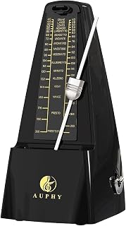 Metronome for Piano Guitar Drum Violin Mechanical Metronome Beat Tempo Tuner Bright Black AUPHY