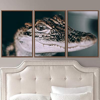 signwin 3 Piece Framed Canvas Wall Art Alligators...