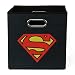 Superman Logo Folding Storage Bin, Black