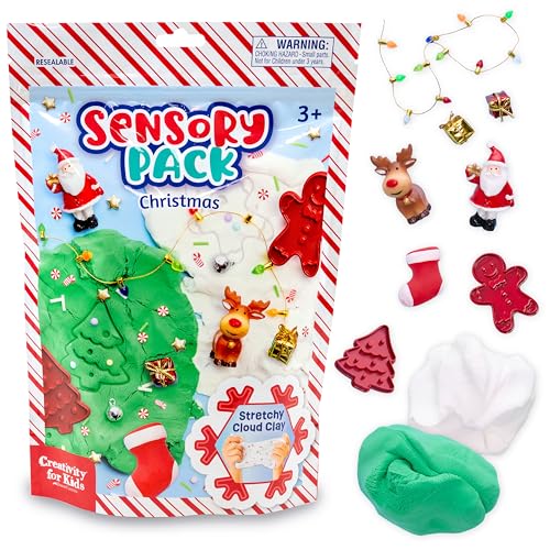 Creativity for Kids Sensory Pack: Christmas - Christmas Activities for Kids, Toddler Stocking Stuffers & Sensory Bin Filler, Travel Toys for Toddlers (Ages 3+)