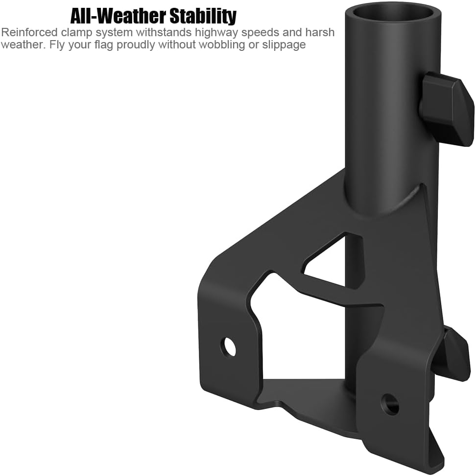 Moker Truck Bed Rail Flag Pole Holder Mount for Toyota Tacoma/Tundra Flag Pole Mounting System，Low-Profile Design Sits Flush with Bed Rails
