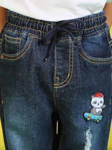Image of Nautinati Boys Cotton Denim Jeans with Value-Added Detailing | Age 2-10 Years