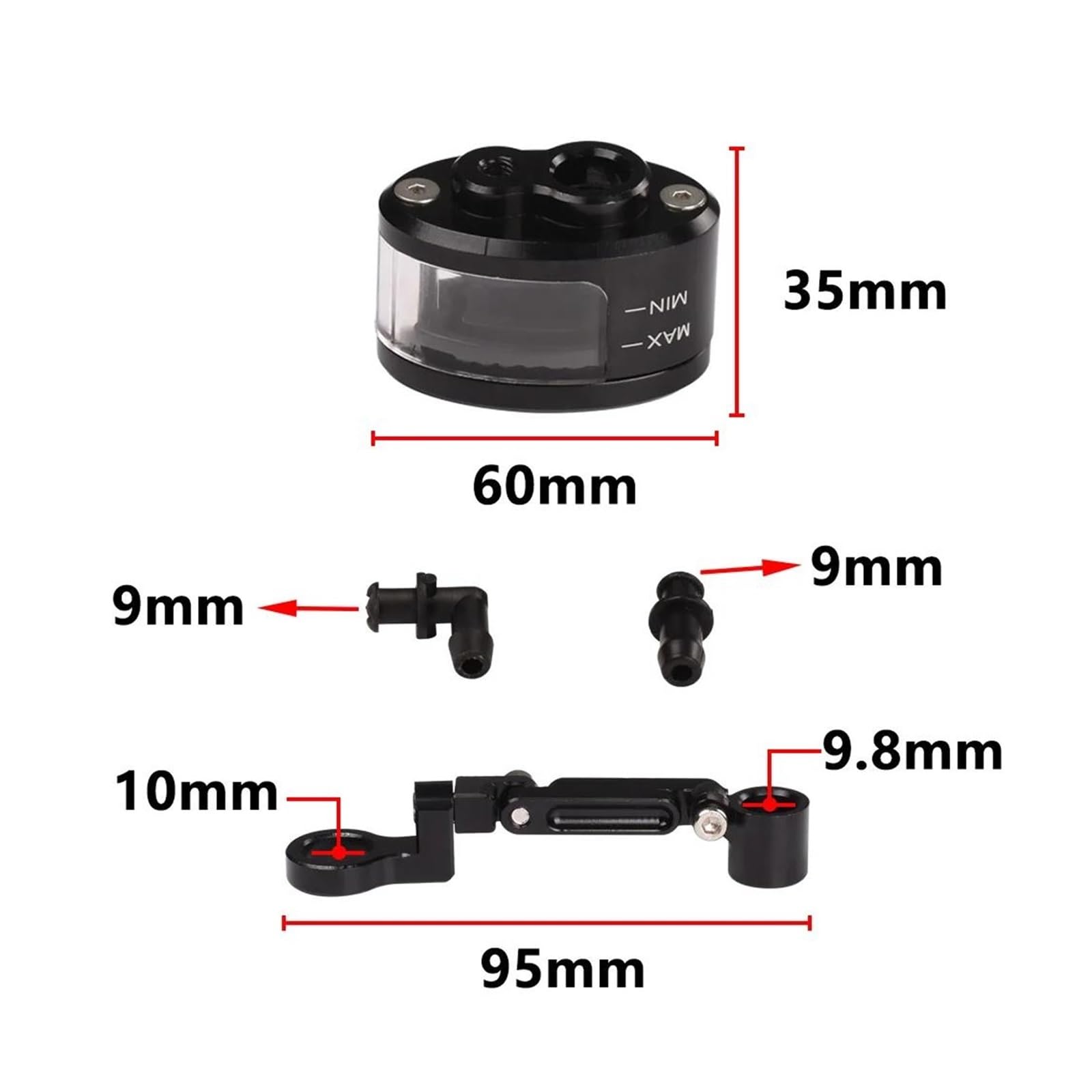 Vaschetta Olio Freni Coppa Olio PER KA&WASAKI Z Z750 Z300 Z650 750 Coppa Del Serbatoio Dell'olio Del Cilindro Del Serbatoio Della Frizione Del Freno Del Motociclo Del Motociclo Con Accessori Della Sta