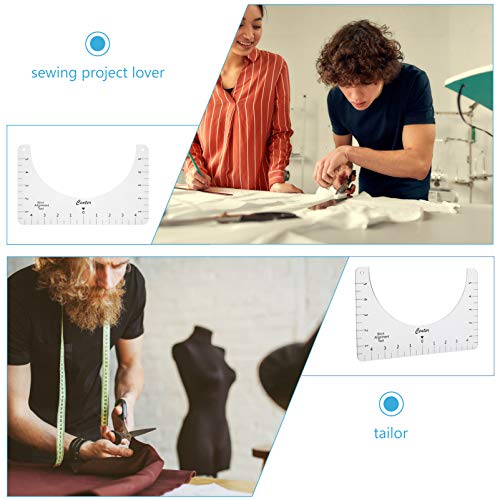 STOBOK Ferramenta de Alinhamento de T-Shirt 1Pc Guia de T-Shirt Acrílico Régua de Artesanato para Co