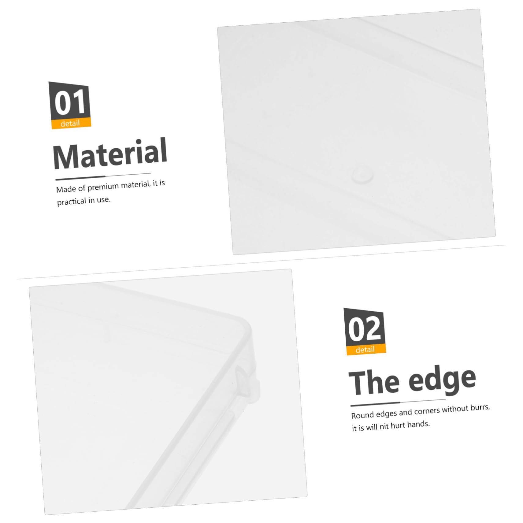 Caja Organizadora de Plástico Blanco para Almacenamiento de Documentos A4 Tapa, Capacidad Grande y Diseño Portátil para Oficina y Escuela, Pack de 4 Unidades