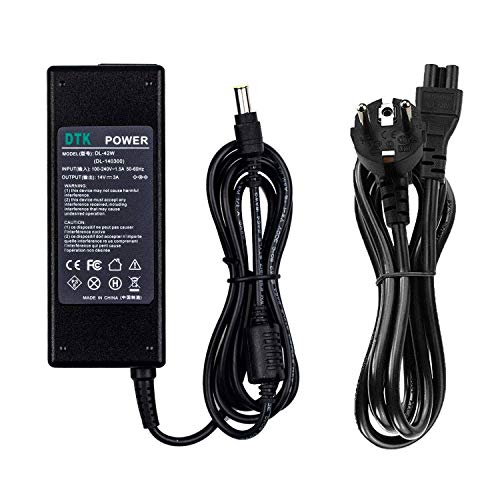 DTK 14V 3A 42W Cargadores y adaptadores para portátiles y netbooks para Samsung Cargadore Portátile Netbook Ordenador Computadora AC Laptop Adaptador Cargador Connector:6.5 x 4.4mm