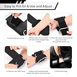 Weightlifting Straps with D Ring, Wrist Support for Men, Heavy Duty Thick Comfortable Lifting Straps, Adjustable Lifting Wrist Straps for Gym - Men & Women - Image 4
