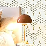 Fiula Geometric Wallpaper Peel and Stick Wallpaper Gold Stripes Geometric Wallpaper 17.3”×78.7”Decor