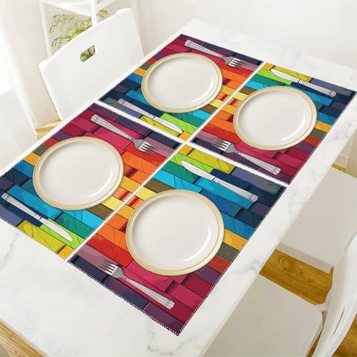 Sets de table résistants à la chaleur infroissables faciles à nettoyer