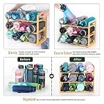Ackitry 12 Water Bottle Organizer, Freestanding Bamboo Water Bottle Holder Rack, Sturdy Water Cup Stand Storage for… - Image 5