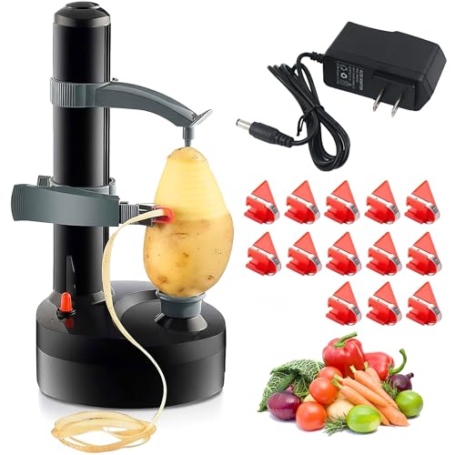 Electric Potato Peeler with 13 Blades, Automatic Rotating Vegetable &