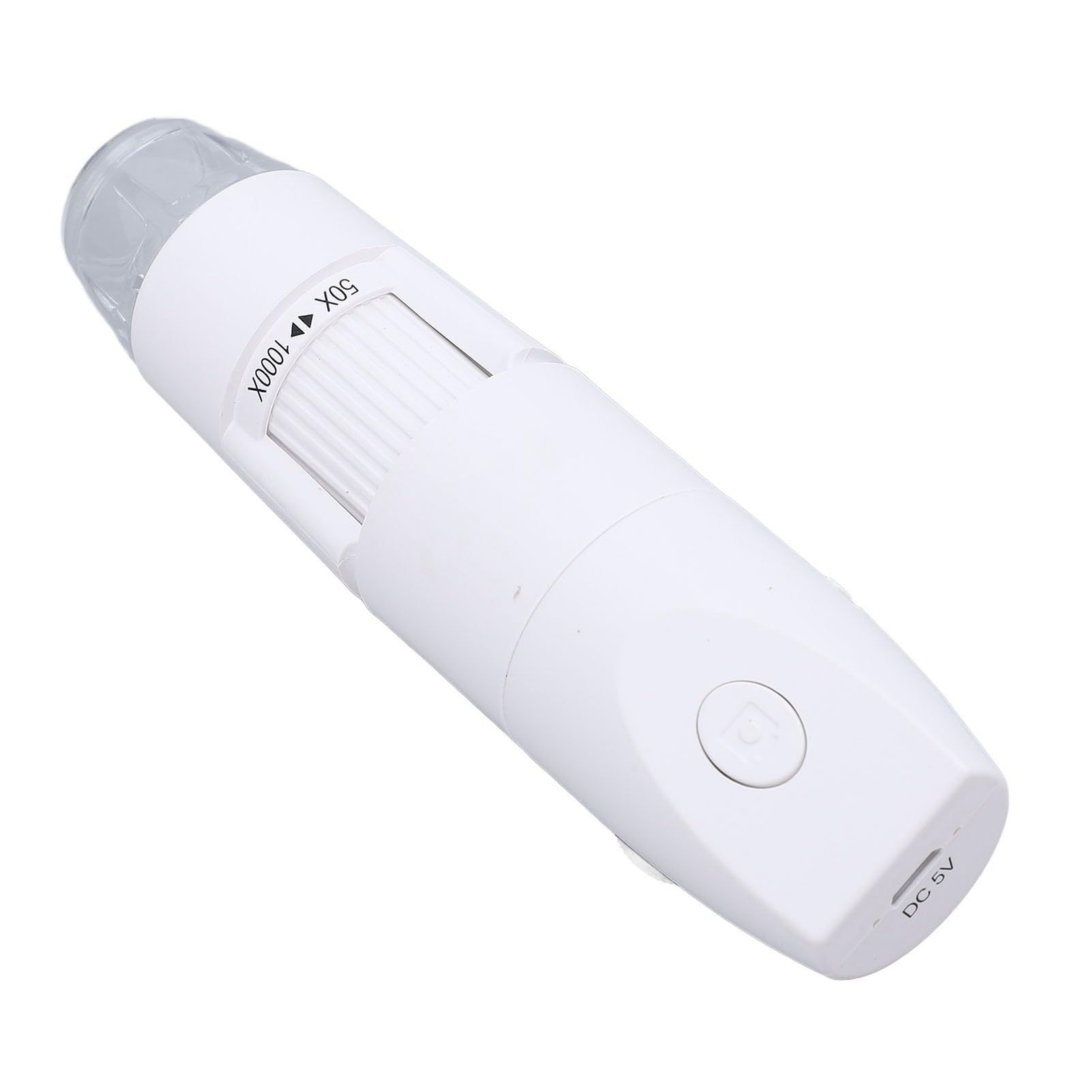GOWENIC Przenośny Mikroskop Bezprzewodowy 1080P HD |Kamera Cyfrowa USB WiFi 1000X do Kontroli Skóry i Obwodów (WHITE)