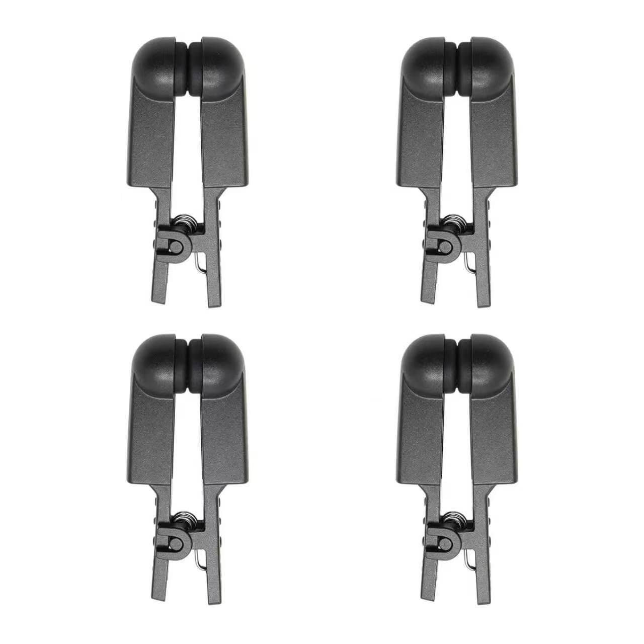 2 Pair Ear Clip Electrode,Black Rubber Reusable Clip Compatible with TENS 7000 & Standard Units,Meridian Point Stimulation Accessory (Black)
