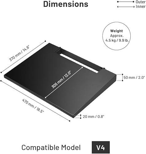 Miniatura 2 de WALL Estante de entretenimiento para soporte de TV modelo V4, perfecto para reproductor de DVDBlu-ray, consola de videojuegos, grabadora de video