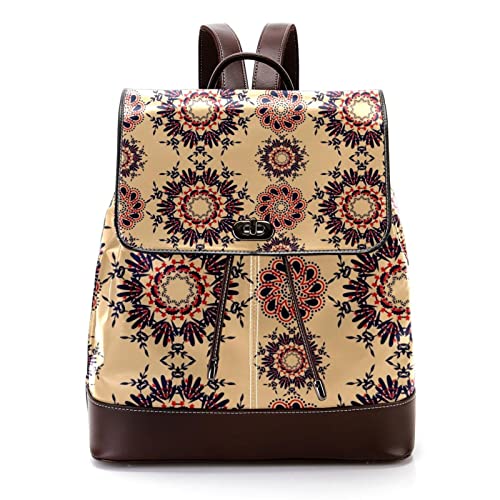 Sac à dos femme marbre vert en cuir synthétique pour les cours et sorties citadines