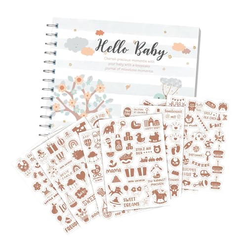 Daily Log, Baby Schedule Tracker, Growth Record Book, Portable Baby Journal, Comprehensive Baby Growth Record Notebook Set, Desi