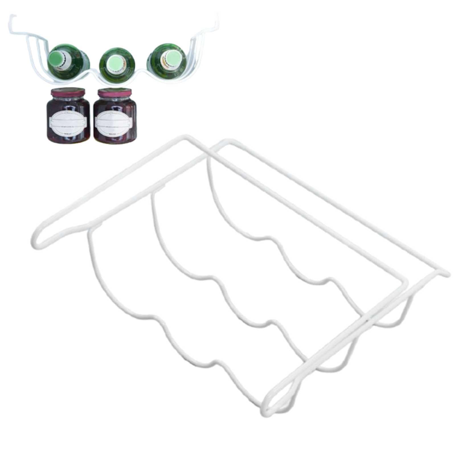 Botellero para Nevera, Soporte Universal para Botellas, 3 Botellas para Nevera, Estante para Botellas para Vino, Bebida, Estante para Vino, Organizador de Almacenamiento para Nevera