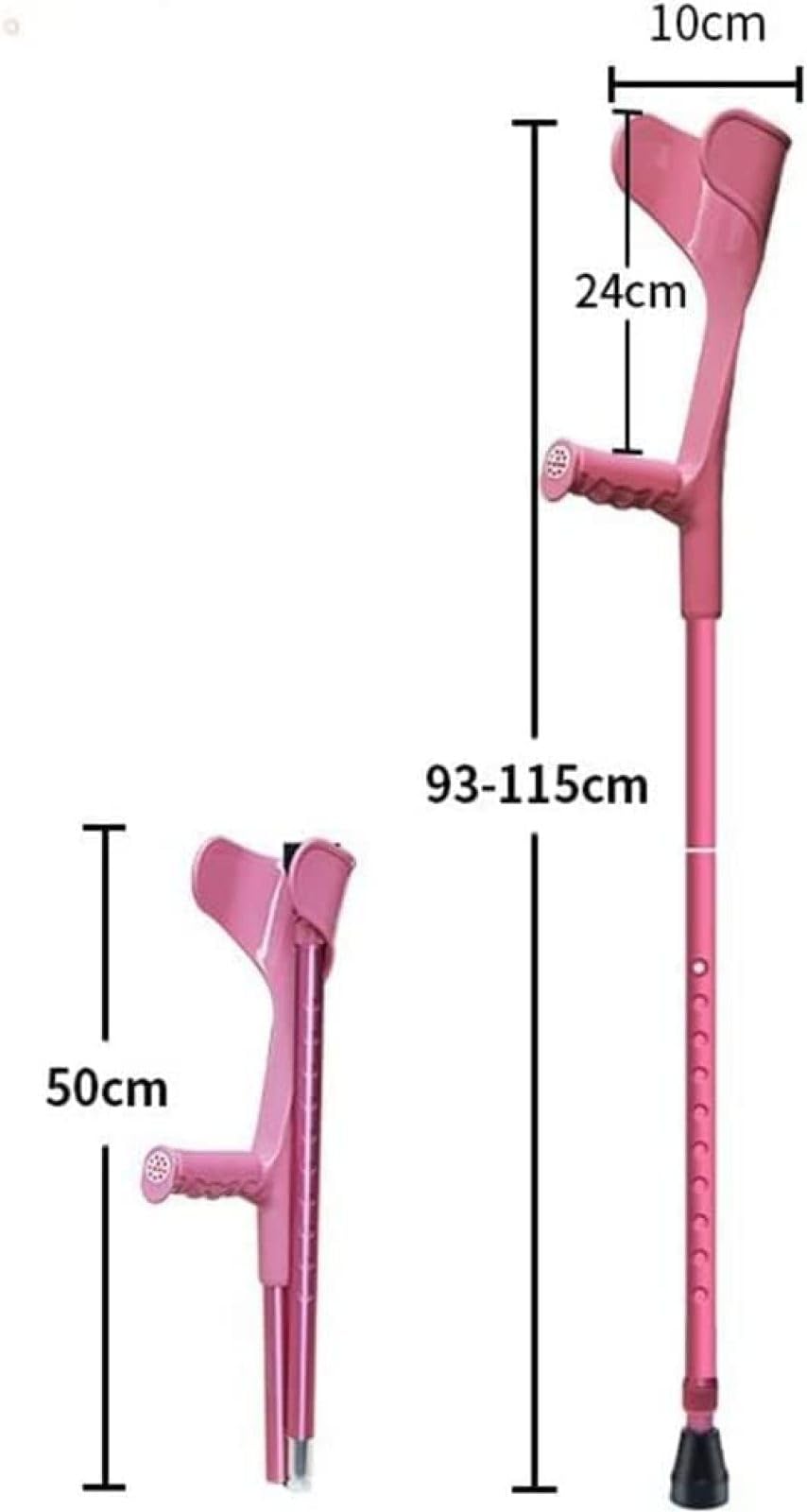 Muletas para Caminar Bastón de antebrazo para Adultos Muletas de Codo Plegables telescópicas de Medio puño Muleta de Brazo médica Ajustable de 10 Alturas Liviana para Hombres y Mujeres Ayuda