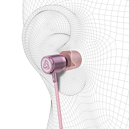 Ludos Ultra Wired Earbuds In-Ear Headphones, 5 Years Warranty, Earphones With Microphone, Noise Isolating Ear Buds, Memory Foam For Iphone, Samsung, School Students, Kids, Women, Small Ears - Pink #TOP7