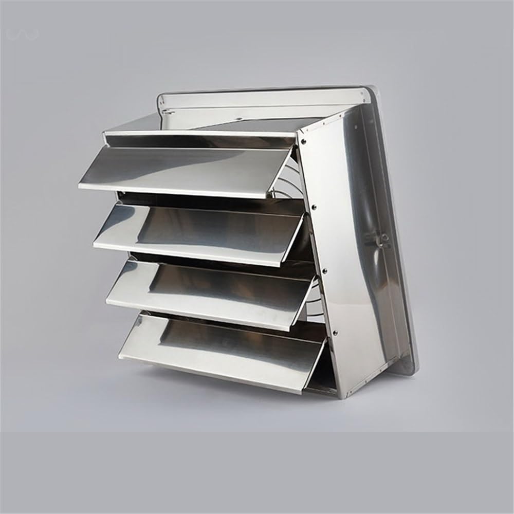 Ventilador Extractor de aire cuadrado de acero inoxidable 304, potente extractor de aire for cocina doméstica de alto volumen Cuarto de baño